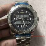 Replica Breitling Quartz Watches - Bentley Digital Watch Stainless Steel Black Dial